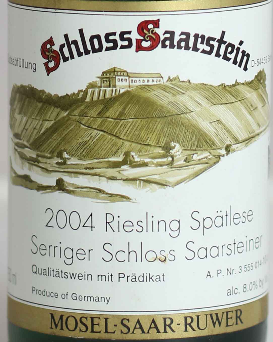 Schloss Saarstein | Riesling Spätlese 2006 -Serriger Schloss Saarsteiner