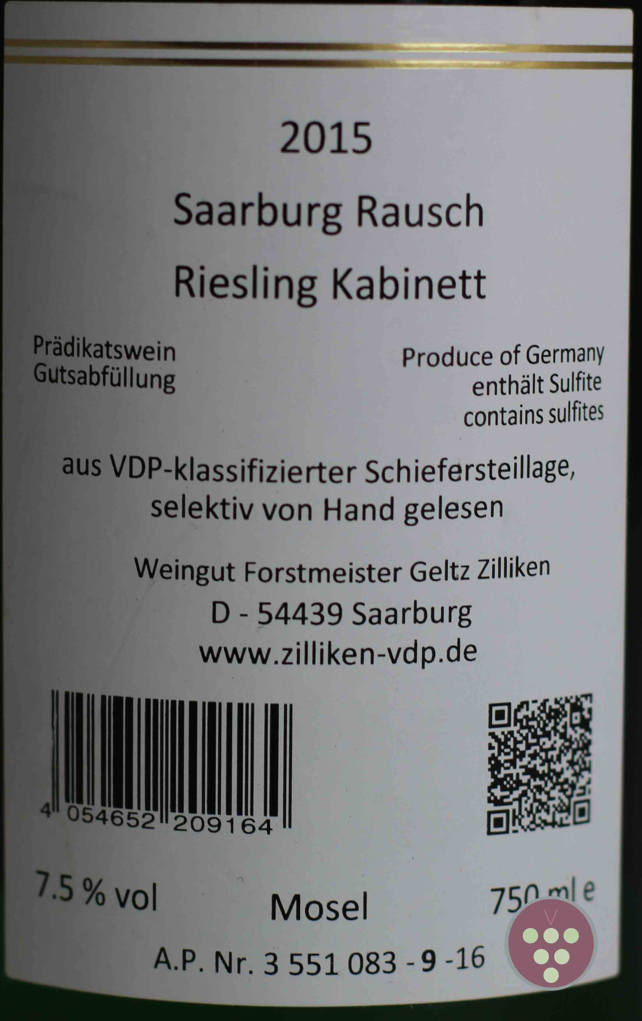 Forstmeister Geltz Zilliken | Riesling Kabinett 2015 - Rausch