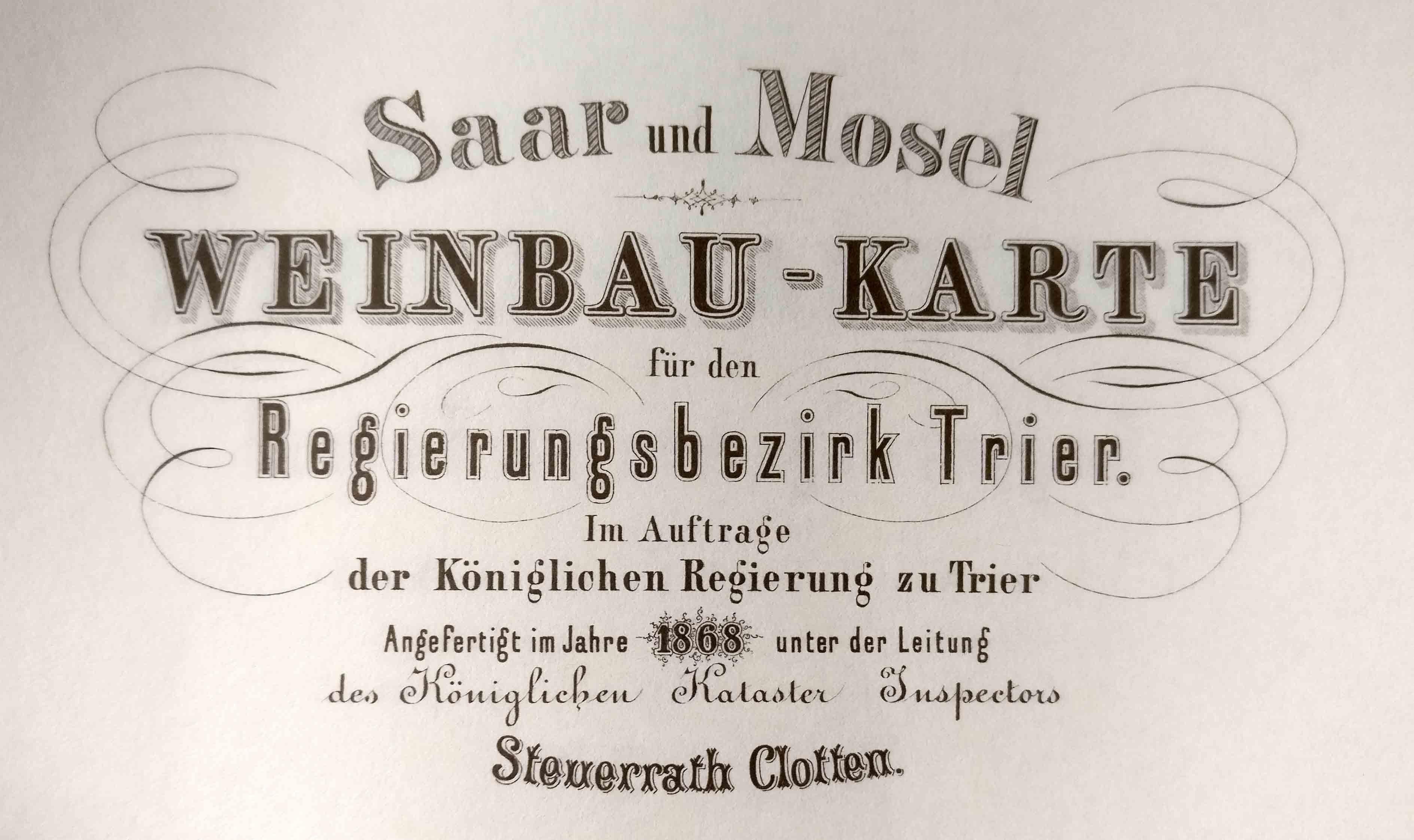 Weinbau-karte trier Lagen Weinlagen Steuerkarte Mosel Saar