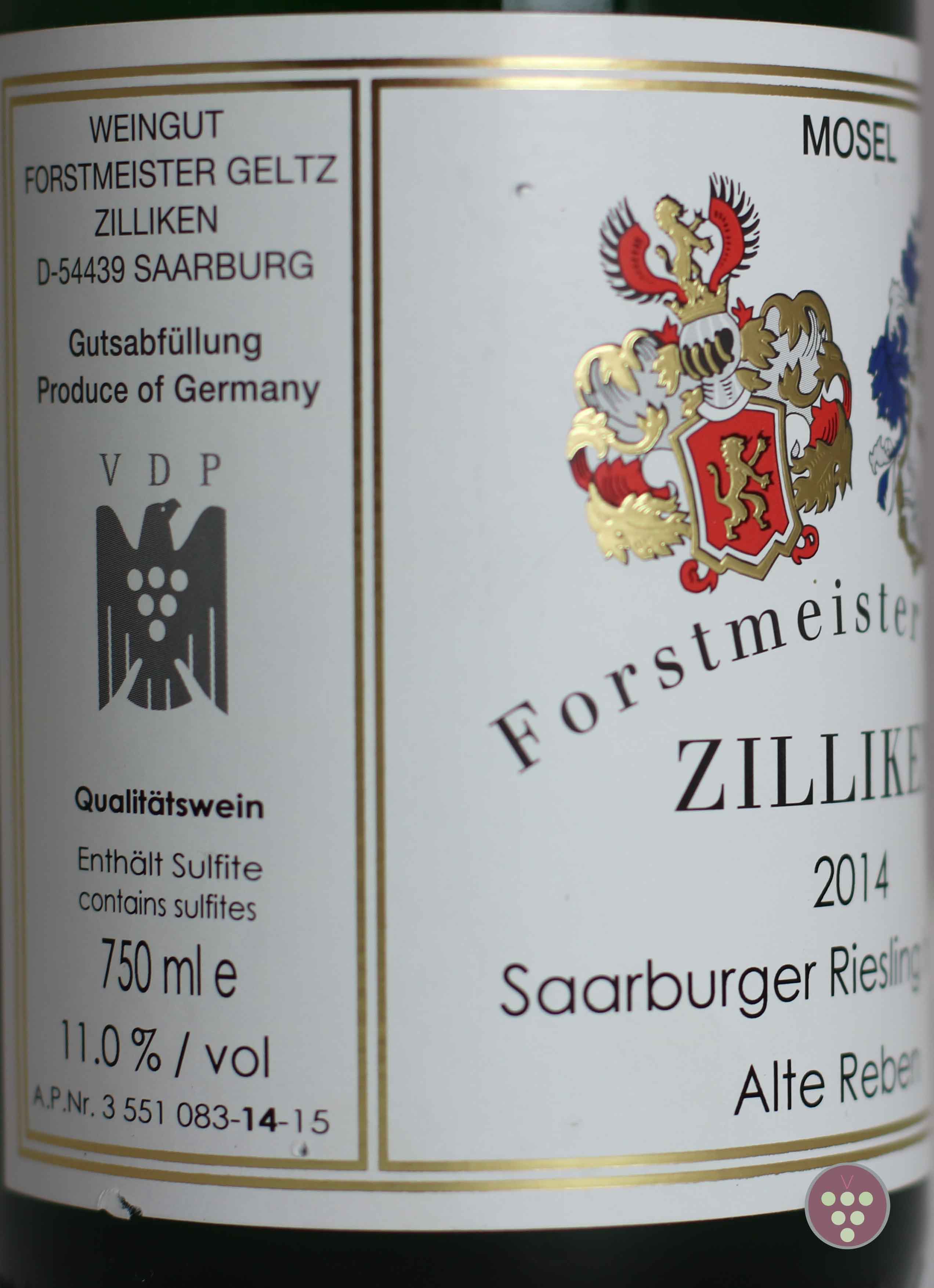 Forstmeister Geltz Zilliken | Riesling Qualitätswein 2016 - alte Reben
