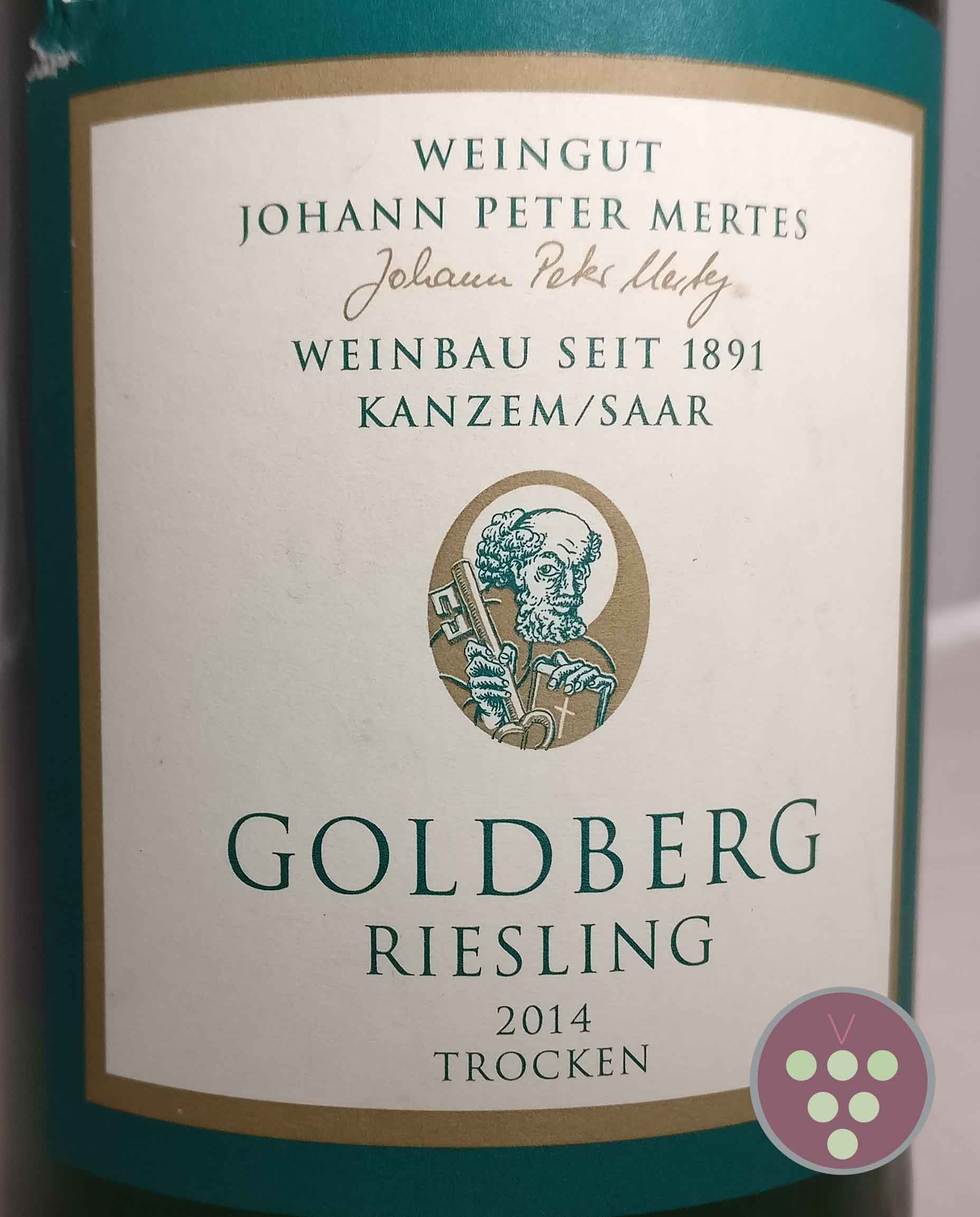 Johann Peter Mertes | Riesling Qualitätswein 2014 - Wawerner Goldberg