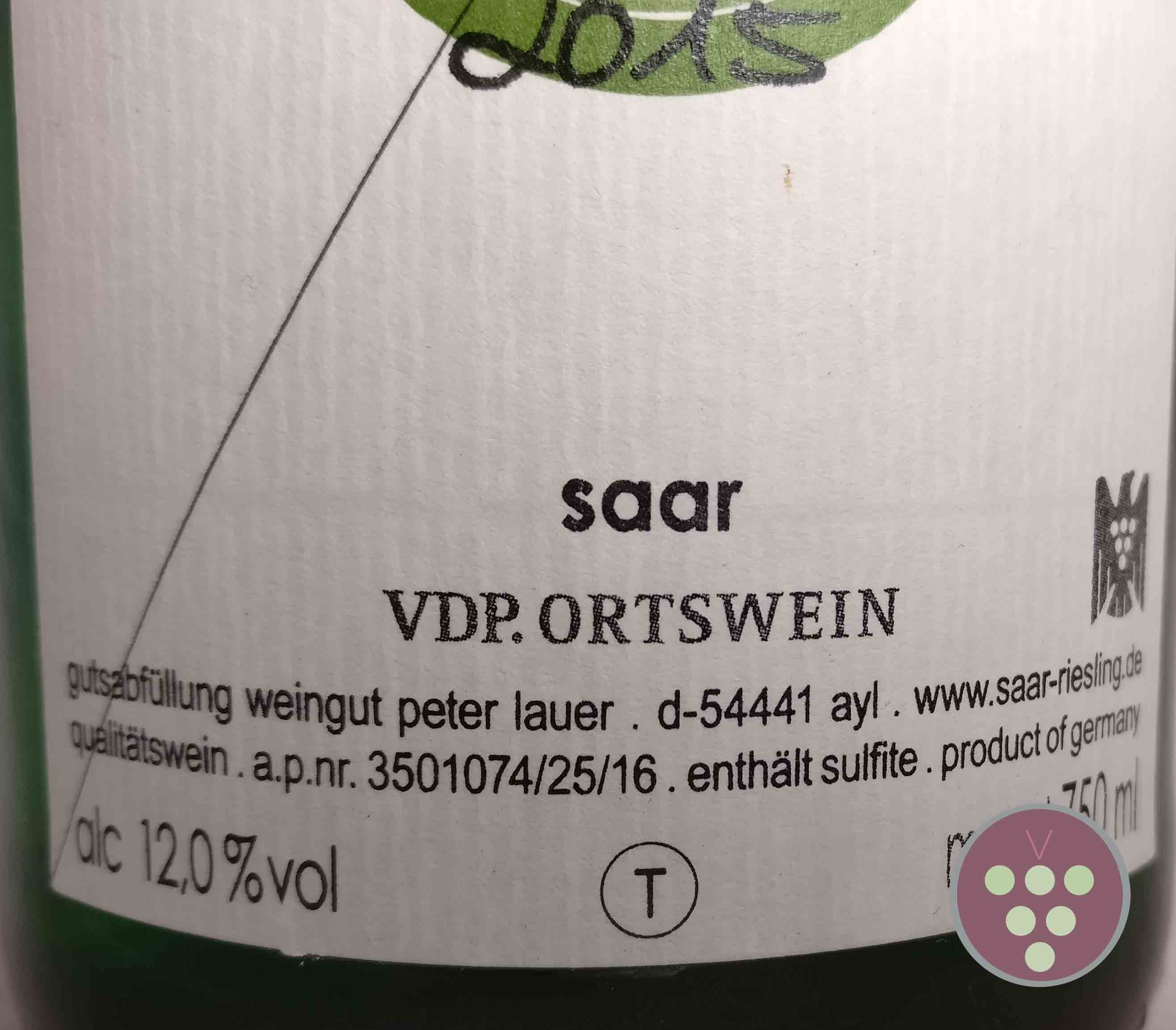 Peter Lauer | No. 25 - Riesling VDP.Ortswein 2021- Ayler Riesling