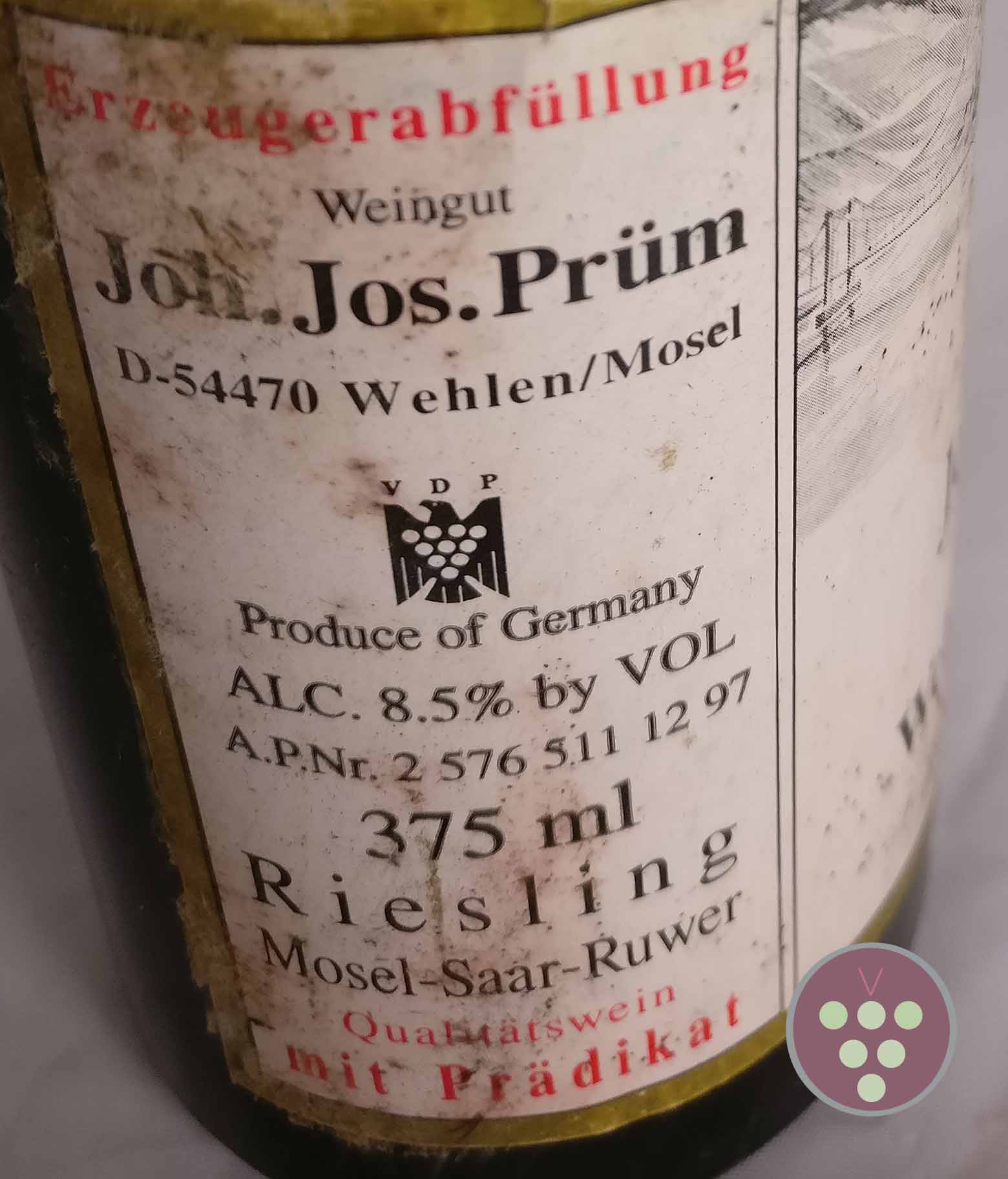 J. J. Prüm | Riesling Auslese Goldkapsel 1997 - Wehlener Sonnenuhr