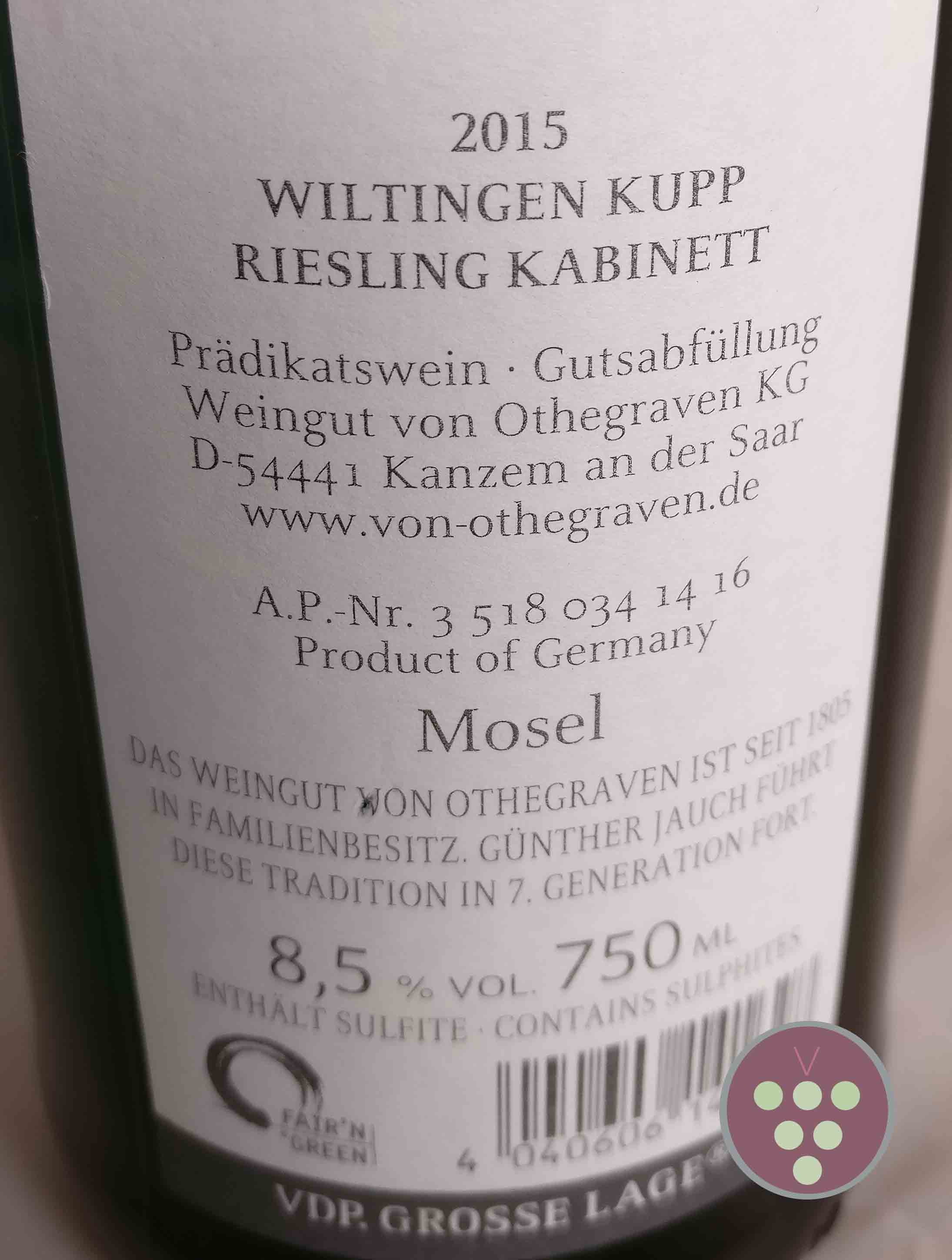 von Othegraven | Riesling Kabinett 2017 - Kupp